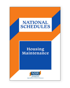 National Schedule of Rates Housing Maintenance 2021/2022